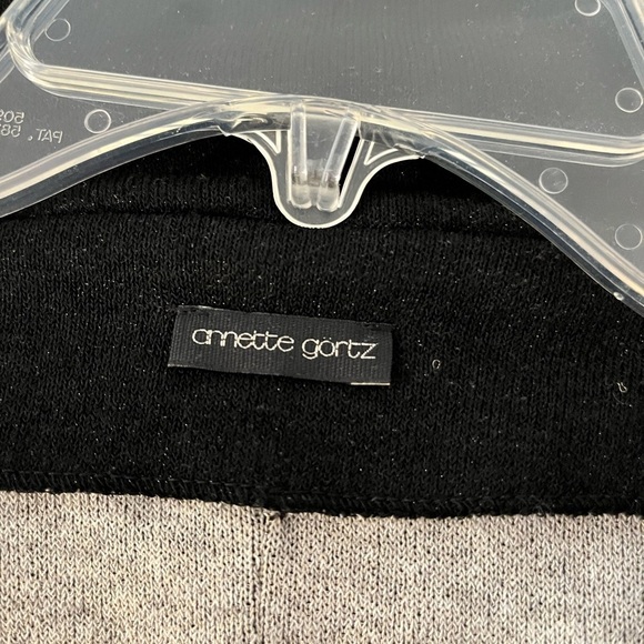 Annette Gortz full zip viscose blend black cream cardigan asymmetrical sweater - Picture 6 of 15